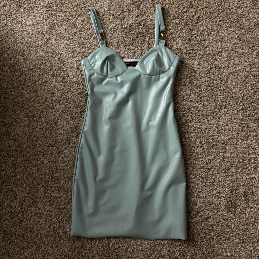 Finesse turquoise mini dress
